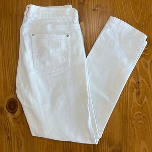 White House Black Market Noir White Slim Leg Jeans - Size 0